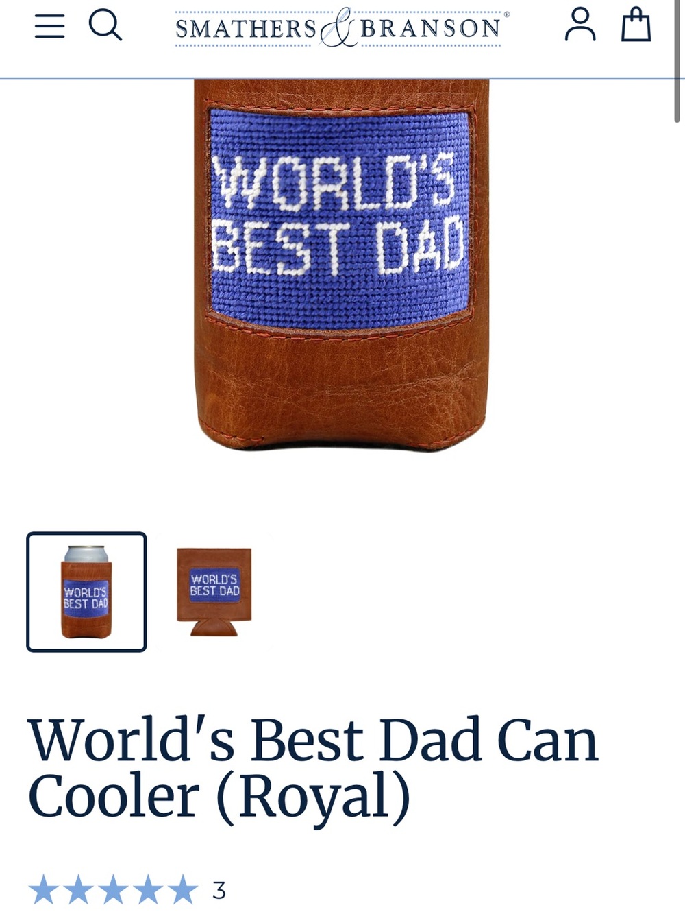 Smathers & Branson can cooler - worlds best dad